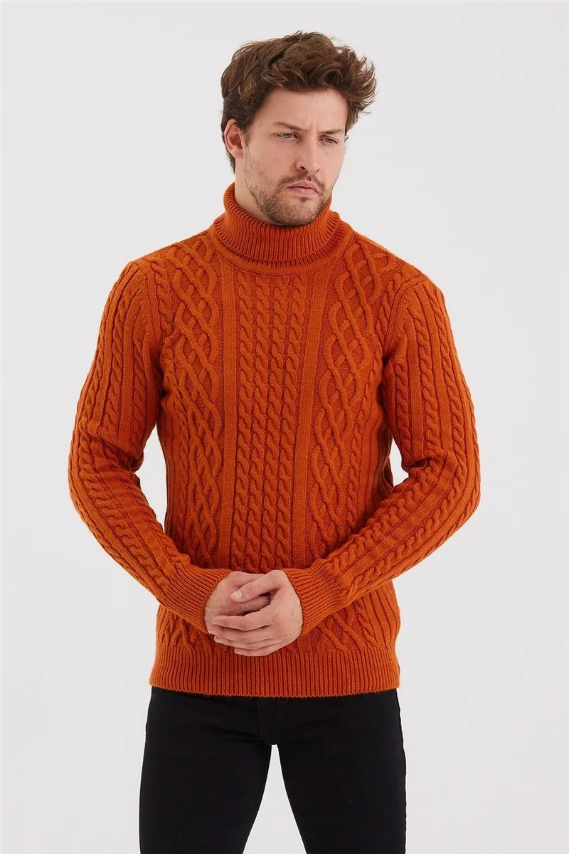 Cool Tarz Cool Style Men's Brick Knit Patterned Knitwear SWEATER-TRZ8152R04S