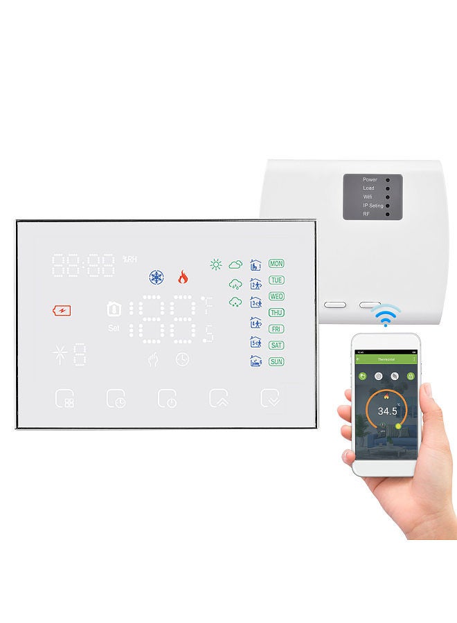 Generic Programmable Smart Digital Thermostat Room Temperature Controller with LED Touchscreen WiFi Connection Replacement Gas Boiler Electric Heating  - Image 1