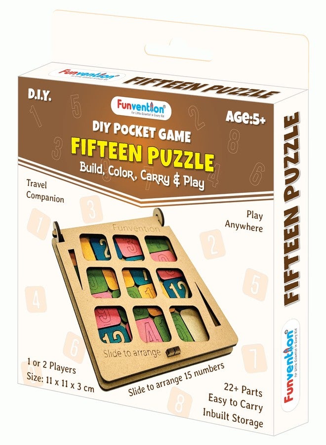 Funvention- for Little Scientist in Every Kid Funvention DIY Fifteen Pocket Travel Game for Kids 4+ Ys, Fun Learning Educational Board Game, Best Birthday Return Gifts - Image 1