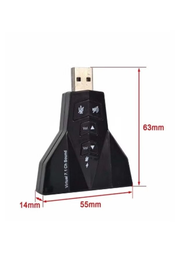 External USB Sound Card Black - Image 4