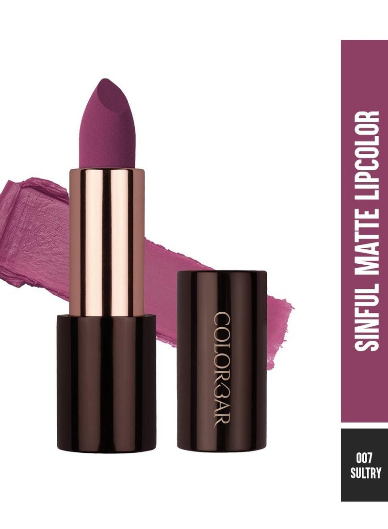 Colorbar Sinful Matte Lipcolor Purple 3.5 g - Image 2