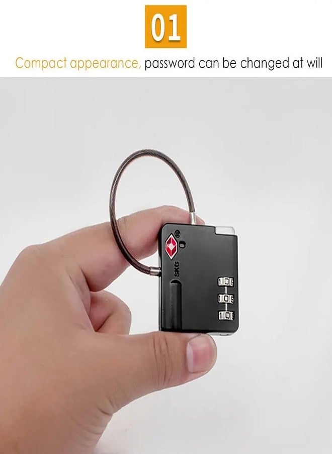 VIVITO TSA Approved Travel Luggage Locks - 3 Digit Combination Steel Padlocks (Pack of 2) - Image 3