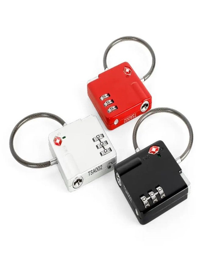 VIVITO TSA Approved Travel Luggage Locks - 3 Digit Combination Steel Padlocks (Pack of 2) - Image 1