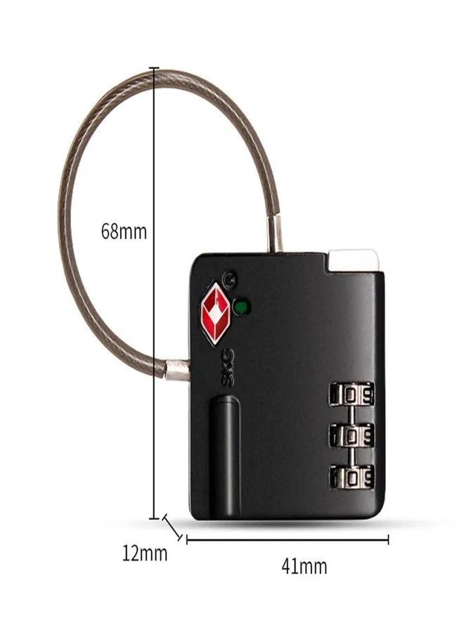 VIVITO TSA Approved Travel Luggage Locks - 3 Digit Combination Steel Padlocks (Pack of 2) - Image 2