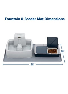 PetSafe Fountain And Feeder Mat, For Dogs And Cats, Silicone Food And Water Placemat, 26 In X 16 In, Waterproof, Dishwasher Safe, Pet Food Mat With Lip  - Image 5
