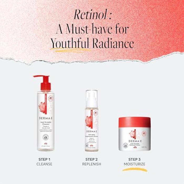 derma-e Derma E Anti-Wrinkle Renewal Skin Cream – Vitamin A Wrinkle Treatment Cream – Vegan Anti-Aging Moisturizer to Smooth & Renew Aging Skin, 4 oz - Image 5