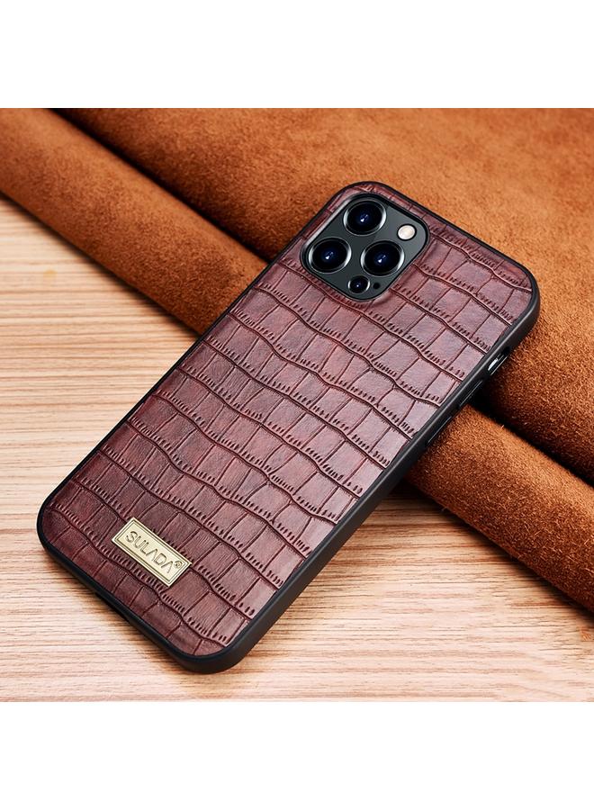 The Bros Case For iPhone 13 Pro Crocodile Texture TPU Protective Case