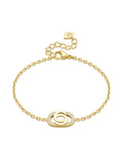 CERRUTI 1881 Elisa Gold Plated Interlocked Double 'C' Charm Bracelet for Women  - Image 1