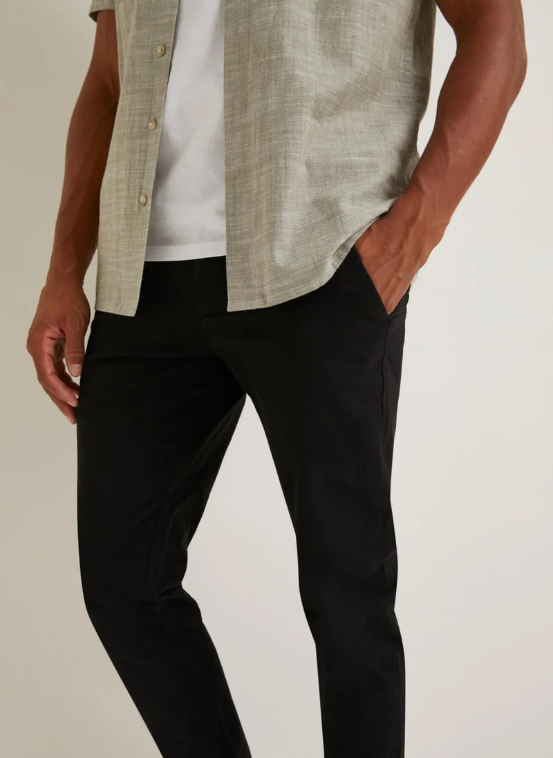 Matalan Black Slim Fit Stretch Chinos
