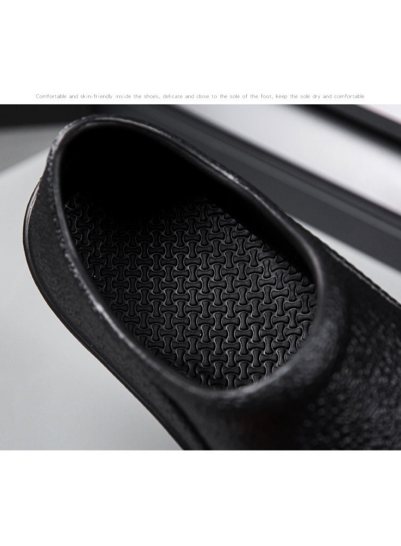 أحذية طهاة مقاومة للماء والزيت، ونعال أنيقة بمقاسات كبيرة، بنعل سميك ومغلق، وأحذية ممرضات، وأحذية أطباء، وأحذية بستنة خارجية. - Image 3