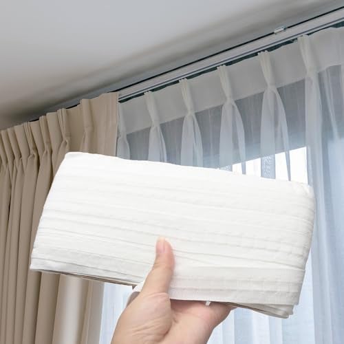 ArrErr Curtain Narrow Header Tape with Strings 30Mx3CM Pull Cord Pleat Cloth Heading Belt Linings for Curtains Top Hook Hanger Home Decor Project Craft Pleater - Image 4