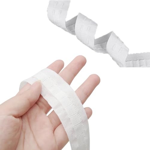 ArrErr Curtain Narrow Header Tape with Strings 30Mx3CM Pull Cord Pleat Cloth Heading Belt Linings for Curtains Top Hook Hanger Home Decor Project Craft Pleater - Image 3