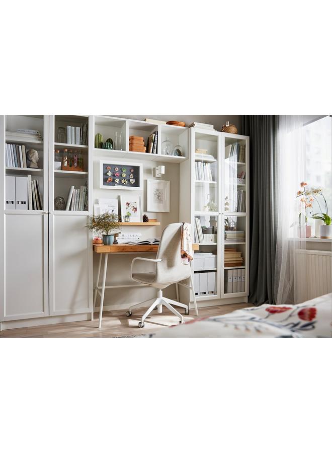 زبون باب زجاجي، أبيض، 40x192 سم - Image 3