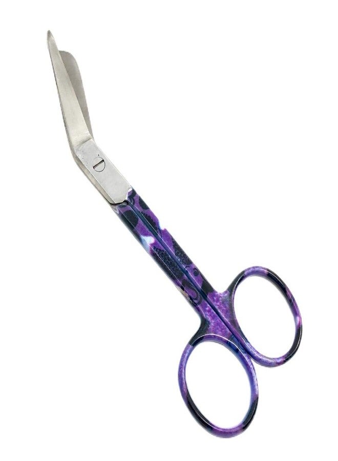 CYNAMED Artzone Bandage Scissors Premium Quality - Great for Home and First Aid (Various Patterns) (Purple Heart, 5.5 in) - Image 1