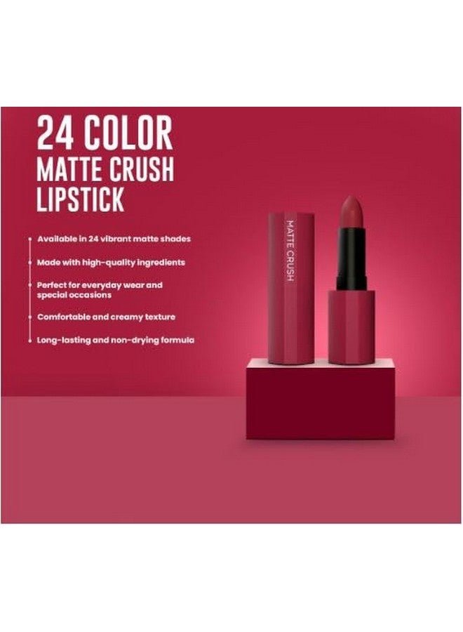 Lui Pui LUIPUI Matte Crush Lipstick - 24 Vibrant Matte Shades, Long-Lasting & Non-Drying Formula (SHADE 17) - Image 3