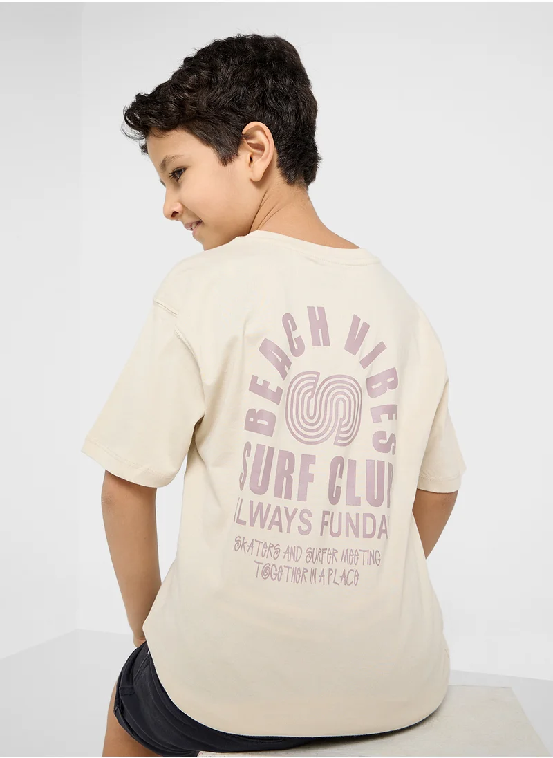 ريبلز مع نمشي BOYS DROP SHOULDER T-SHIRT