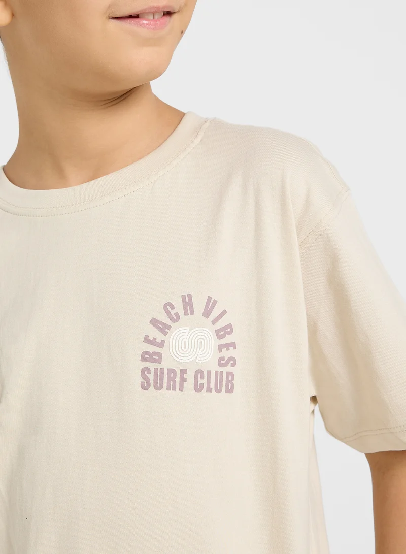 ريبلز مع نمشي BOYS DROP SHOULDER T-SHIRT