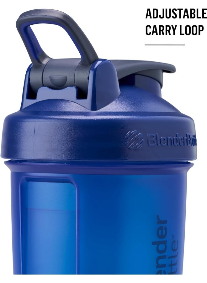 Blender Bottle - Blender Bottle Shaker Bottle With Pill Organizer And Storage For Protein Powder Classic V2 Prostak System 22 Ounce Blue - Image 1