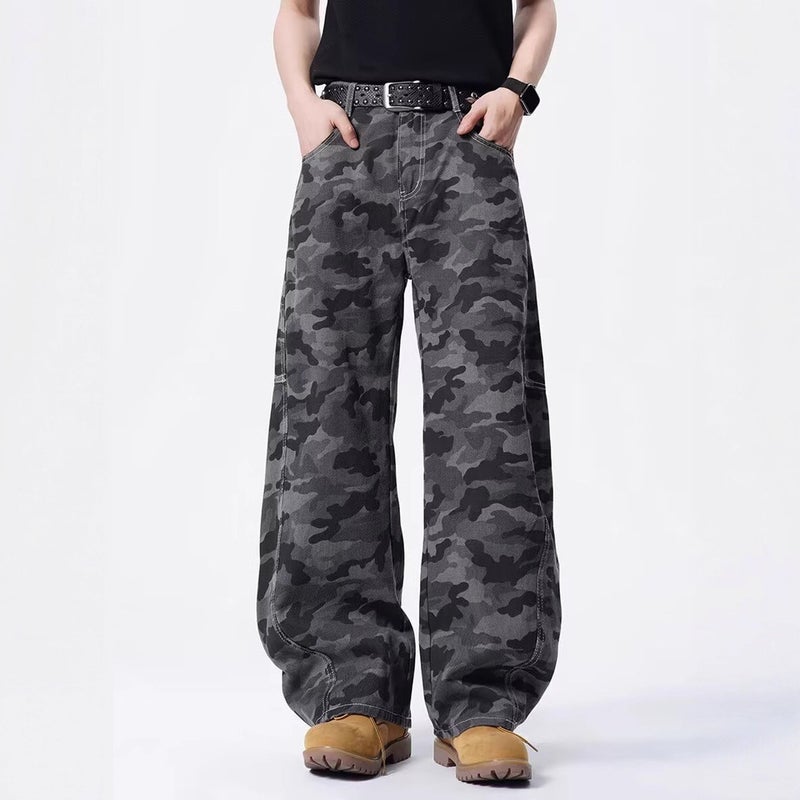 Unisex Classic Denim Jeans Loose Fit Daily Outdoor Wear - Image 1