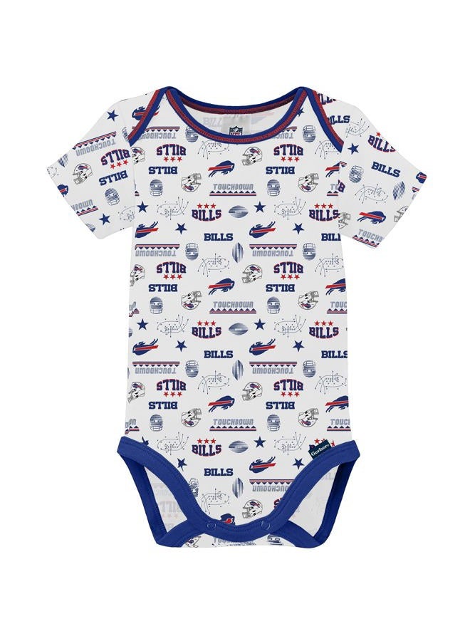 Gerber NFL Buffalo Bills Baby-Boy 3 Pack Short Sleeve Variety Bodysuit, Team Color, 3-6 Months, 137453160BLL06M-402 - Image 3