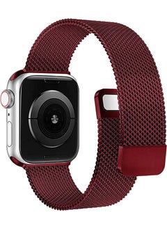 SHOPI Apple Watchband MAGMETIC  42mm / 44mm / 45mm Apple Watch Strap For Apple Watch Series 7 / 6 / SE / 5 / 4 / 3 / 2 / 1, 42mm / 44mm / 45mm Red  - Image 2