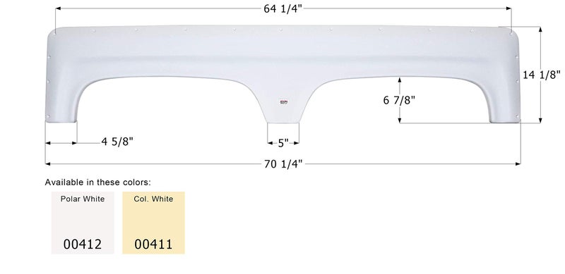 ICON FS570 Tandem Fender Skirt, Polar White - Image 2