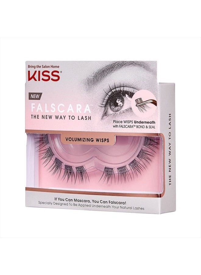 Falscara DIY Eyelash Extension Volumizing Wisps - Featherlight Synthetic Reusable Artificial Eyelashes Pack of 10 Mini Lash Clusters for that Authentic Eyelash Extension Look