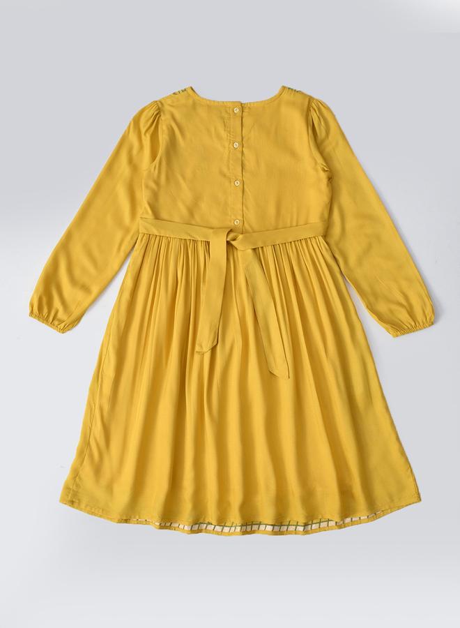 BELLA MODA A-Line Yellow Dress - Image 3