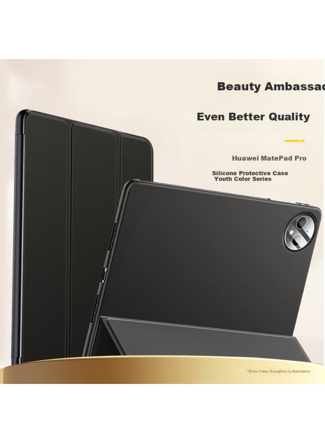 Canghua Protective Case For Huawei Matepad Pro 11 Model, 11-inch Tablet Full Coverage Ultra-thin Anti-drop Leather Case, Black