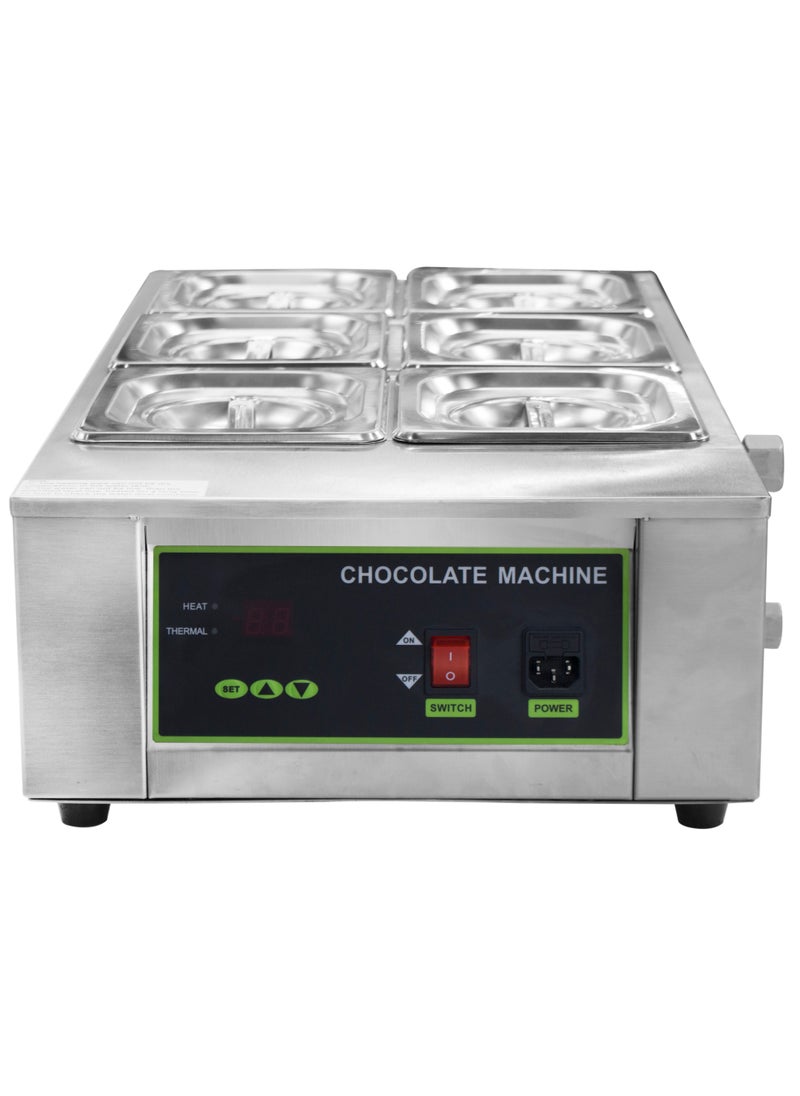 Grace - Commercial Chocolate Tempering Machine,1000W Chocolate Melting Machine With Temperature Control 6 Compartment - Image 1