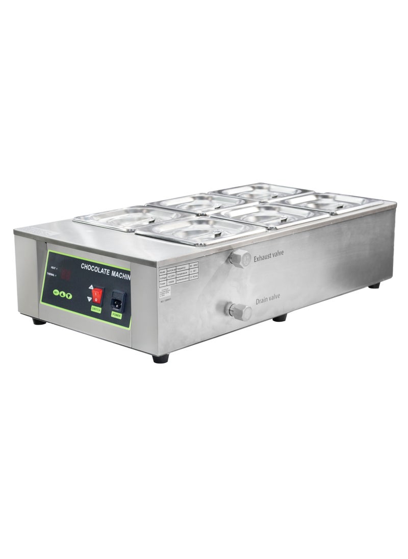 Grace - Commercial Chocolate Tempering Machine,1000W Chocolate Melting Machine With Temperature Control 6 Compartment - Image 1