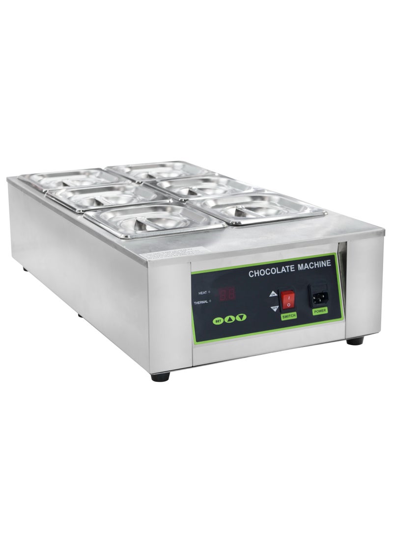 Grace - Commercial Chocolate Tempering Machine,1000W Chocolate Melting Machine With Temperature Control 6 Compartment - Image 1