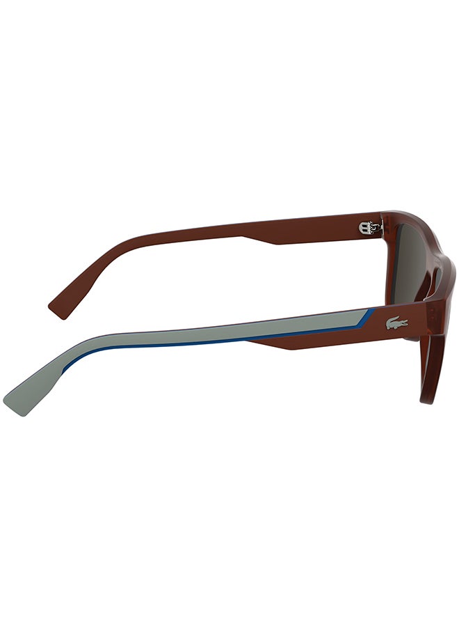 LACOSTE نظارات شمسية لاكوست كاملة الإطار L6058S 5417 (615) باللون الأحمر غير اللامع - Image 5