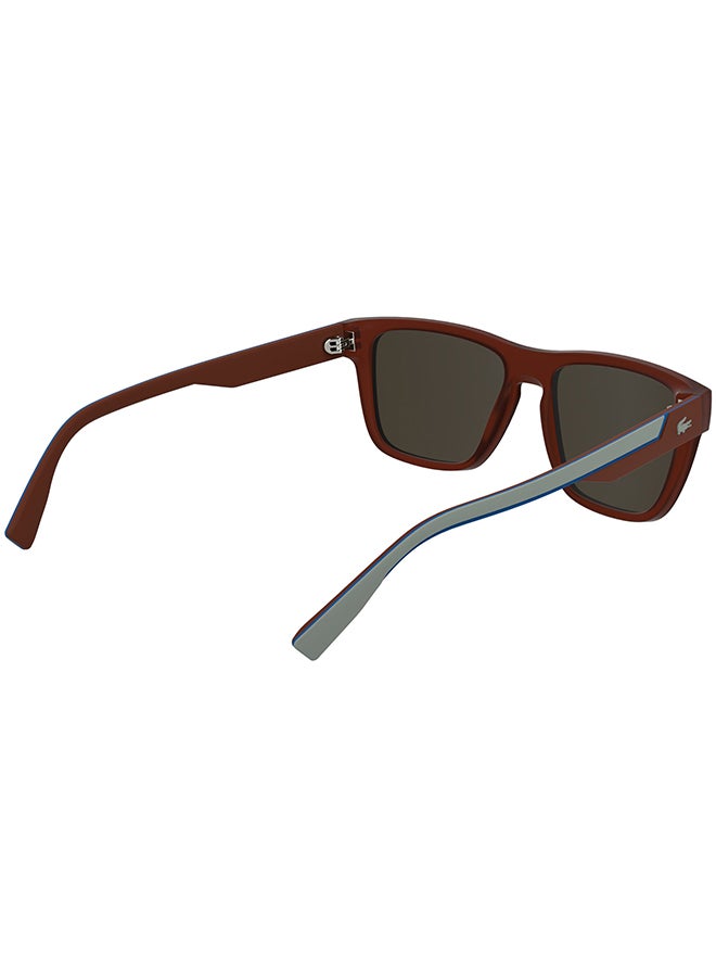 LACOSTE نظارات شمسية لاكوست كاملة الإطار L6058S 5417 (615) باللون الأحمر غير اللامع - Image 4