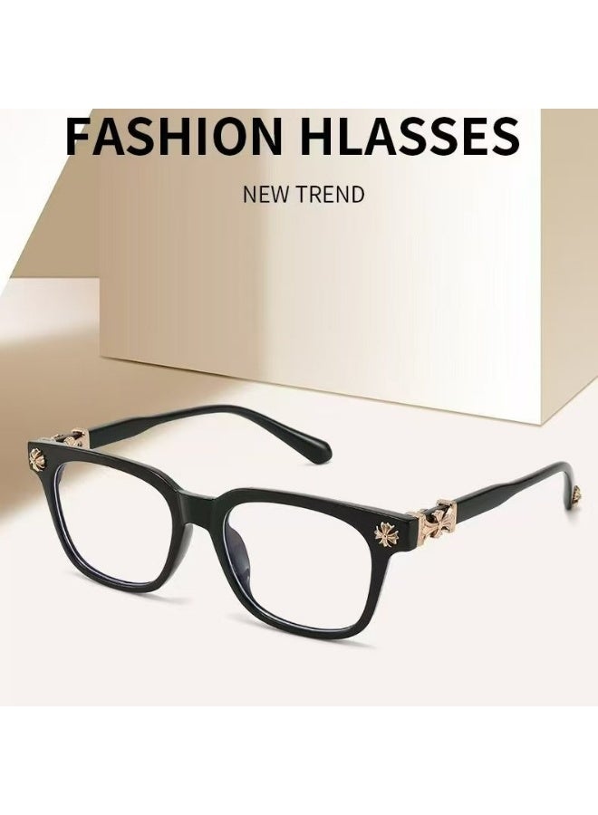 Veil Square-Shaped Eyewear for Men Women, UV400 Protection Eyewear TR Fashion Anti-Glare Sun Shades for Driving, Fishing, Traveling（Black） - Image 1