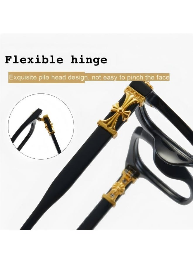 Veil Square-Shaped Eyewear for Men Women, UV400 Protection Eyewear TR Fashion Anti-Glare Sun Shades for Driving, Fishing, Traveling（Black） - Image 4