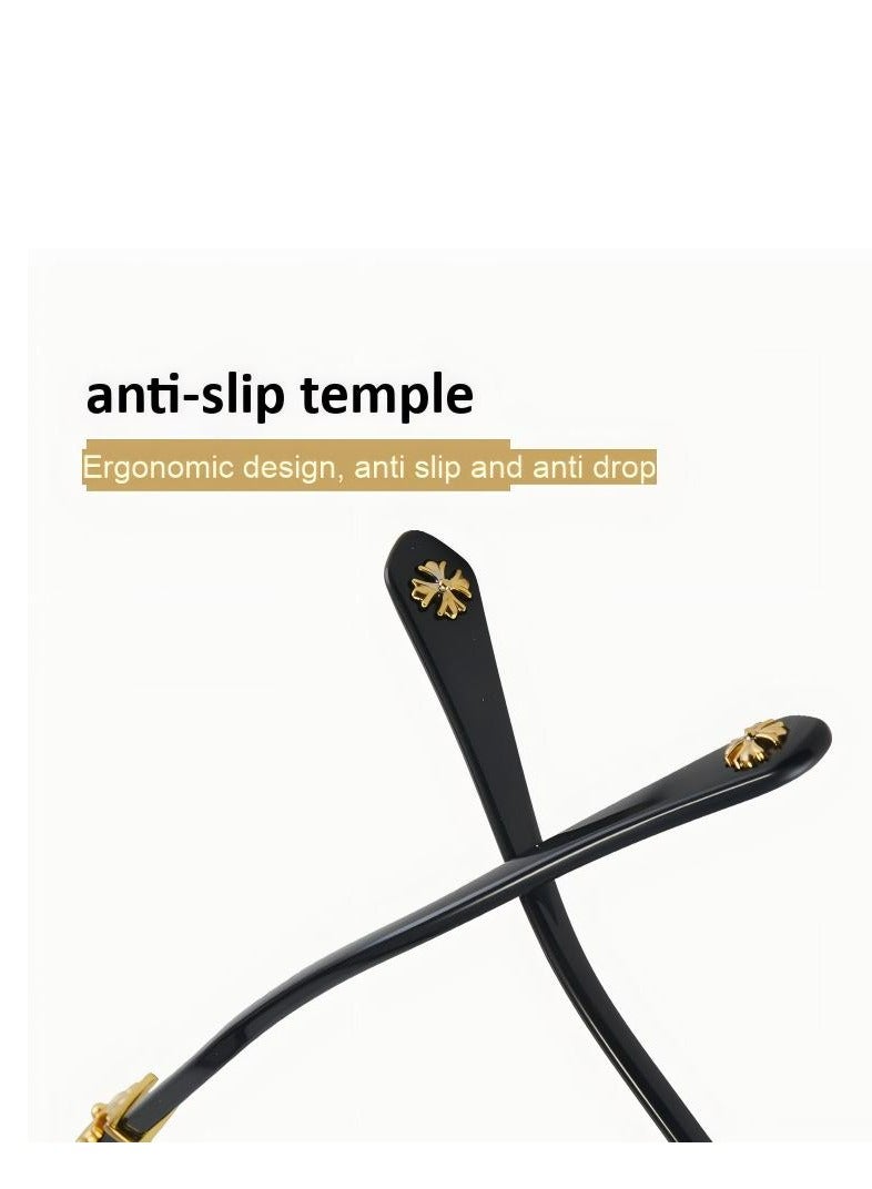 Veil Square-Shaped Eyewear for Men Women, UV400 Protection Eyewear TR Fashion Anti-Glare Sun Shades for Driving, Fishing, Traveling（Black） - Image 3