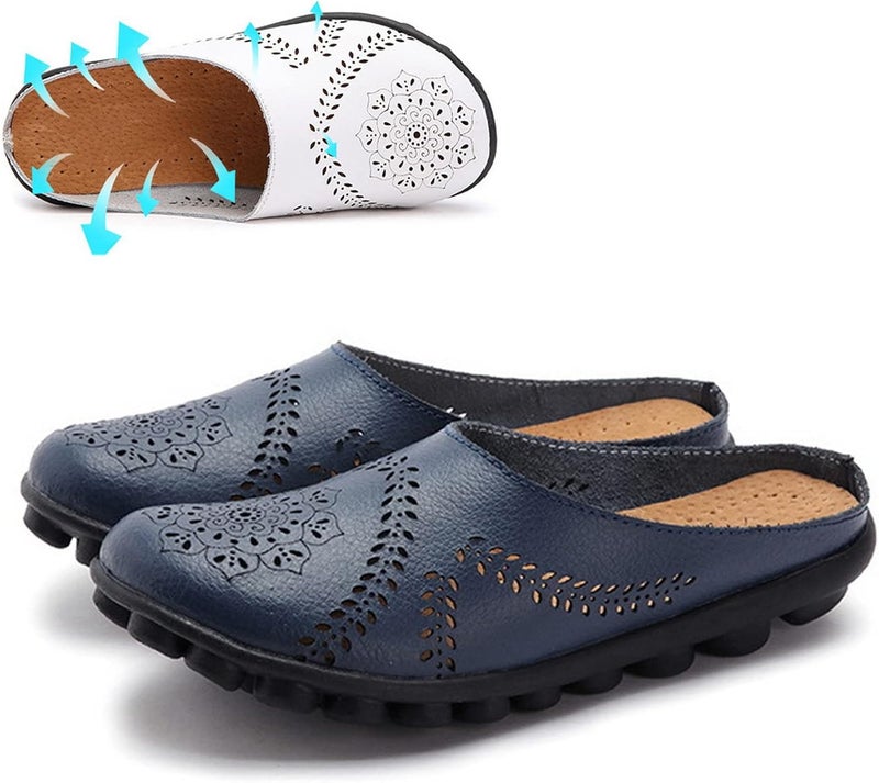 Owlkay Casual All-match Hollow Slippers, Women's Comfortable Mules Hollow Slippers for Women Slip-on Loafer - Image 1