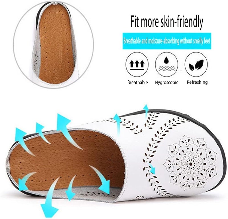 Owlkay Casual All-match Hollow Slippers, Women's Comfortable Mules Hollow Slippers for Women Slip-on Loafer - Image 5