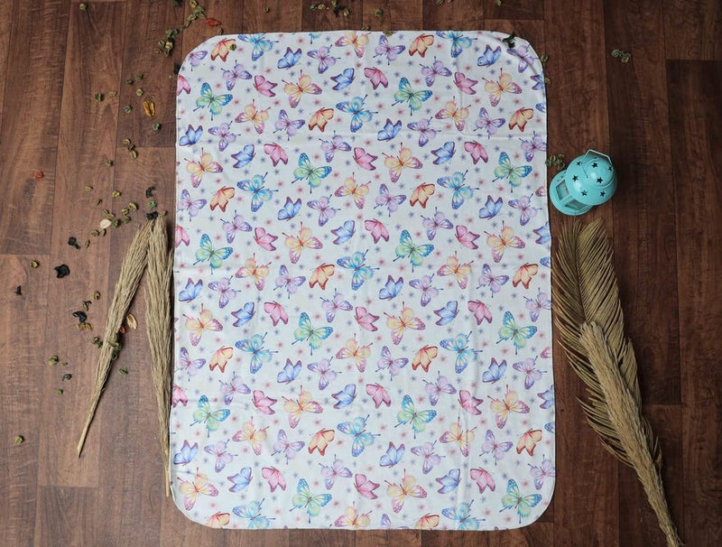 Keshav Creation Newborn Baby Girl's and Boy's Super Soft Premium Organic Bamboo Swaddle Blankets Receiving Wrapper Cloth, Stroller Cover (Butterfly) - Image 4