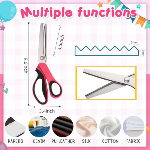 Feifeiya Paper Crimper 9 Pinking Shears Glossy Thin Inkjet Paper 100 Sheets 825 x 116 Inches for Chip Bags Crafting for Inkjet Printer Dye Ink 115gsmRose Red Pink - Image 3