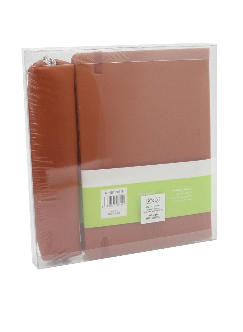 روكو مجموعة قرطاسية يومية مكونة من قطعتين باللون البني - Image 2