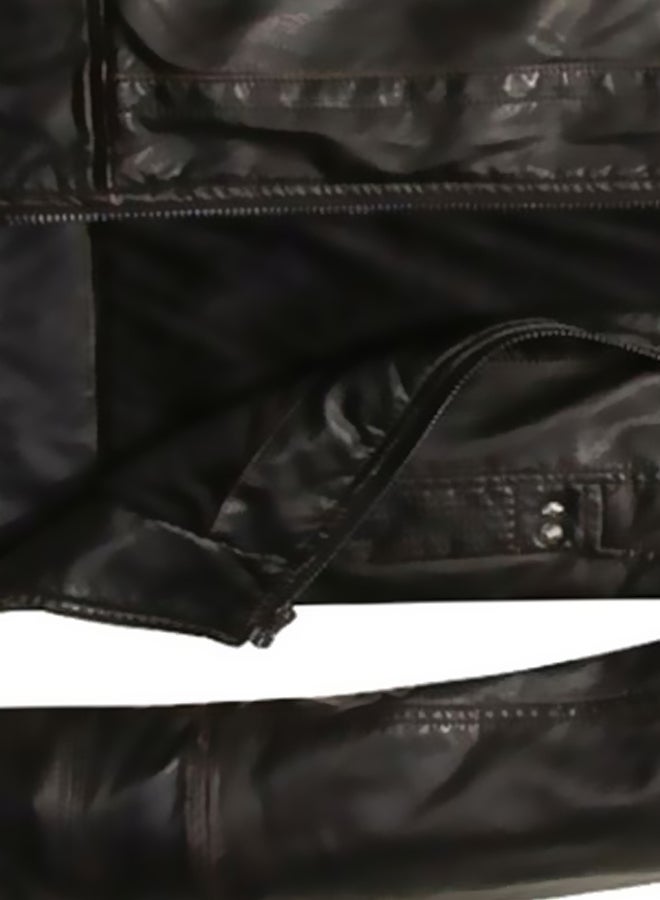Front Zipper Detailed Jacket Black - Image 2