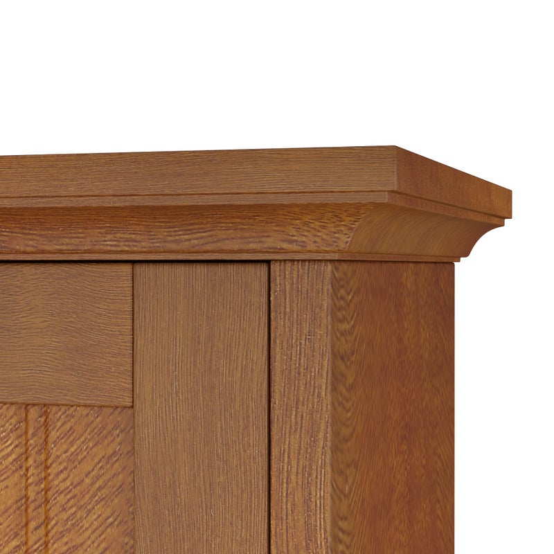 ChooChoo Bathroom Wall Cabinet, Over The Toilet Space Saver Storage Cabinet, Medicine Cabinet with 2 Door and Adjustable Shelves, Cupboard, Rustic - Image 4