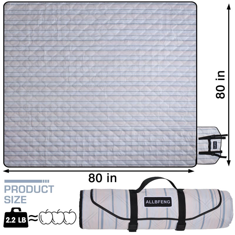 ALLBFENG Large Picnic Mat, Outdoor Camping Mat, Tent Mate. Easy to Carry and Store, Water-Resistant, Dust-Proof Sand-Proof, Machine Washable. Thickened. For Picnics, Lawns, Concerts, Outdoor Adventures. - Image 3