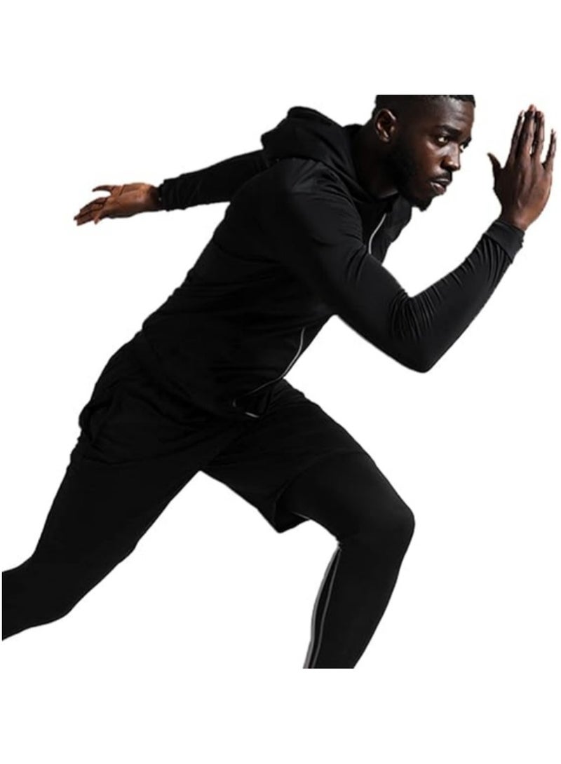 5Pcs Men's Compression Pants Shirt Top Long Sleeve Jacket Athletic Sets Gym Clothing Mens Workout Valentine's Day gift  - Image 3