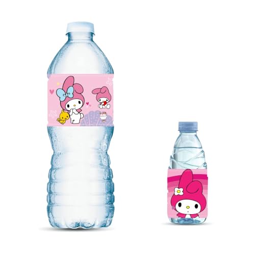 ARHAVI 24PCS Melody Water Bottle Labels, Melody Birthday Party Supplies Party Favors for My Melody Birthday Decorations - Image 5