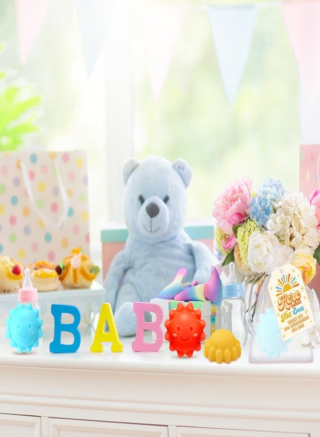Leelosp 60 Sets Sun Soaps Baby Shower Favors Here Comes the Sun Baby Shower Gifts Mini Handmade Soaps with Thank You Card and Organza Bags for Guest Gender Reveal Sunshine Party Decor(Colorful,Funny) - Image 5