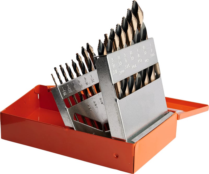 KnKut 21 Piece Mechanics Length Step Point Drill Bit Set 1/16"-3/8" by 64ths - Image 2
