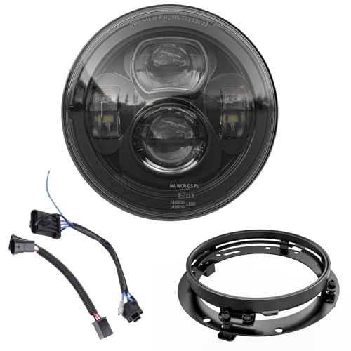 Z-OFFROAD New Motorcycle 7 Inch LED Headlight DOT Kit Compatible with Harley Davidson Touring Street Glide Road King Special Electra Glide Ultra Classic Fat Boy Heritage Softail Switchback Black - Image 1
